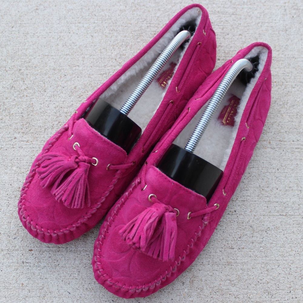 COACH Anita Pink Slip On Moccasin Loafer Sz 11